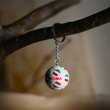 Roman Spirit Football Keychain